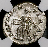 220 NGC XF Elagabalus Roman Emp Denarius Abundantia Prosperity (26051401C)