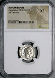 220 NGC XF Elagabalus Roman Emp Denarius Abundantia Prosperity (26051401C)