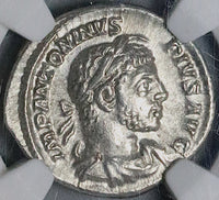 221 NGC AU Elagabalus Denarius Roman Empire Emperor Sacrificing Altar (23060501C