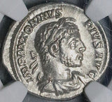 221 NGC AU Elagabalus Denarius Roman Empire Emperor Sacrificing Altar (23060501C