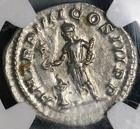 221 NGC AU Elagabalus Denarius Roman Empire Emperor Sacrificing Altar (23060501C