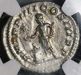 221 NGC AU Elagabalus Denarius Roman Empire Emperor Sacrificing Altar (23060501C