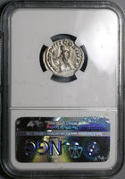 221 NGC AU Elagabalus Denarius Roman Empire Emperor Sacrificing Altar (23060501C