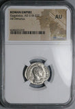 221 NGC AU Elagabalus Denarius Roman Empire Emperor Sacrificing Altar (23060501C