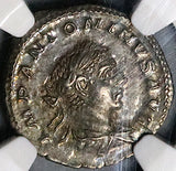 218 NGC AU Elagabalus Roman Empire Denarius Jupiter Thunderbolt 5/5 5/5 (25100804C)