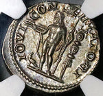 218 NGC AU Elagabalus Roman Empire Denarius Jupiter Thunderbolt 5/5 5/5 (25100804C)