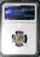218 NGC AU Elagabalus Roman Empire Denarius Jupiter Thunderbolt 5/5 5/5 (25100804C)