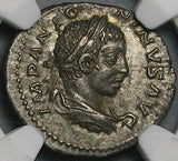 219 NGC Ch XF Elagabalus Denarius Roman Empire Providentia Cuirassed Variant (24032401C)