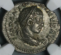 219 NGC Ch XF Elagabalus Denarius Roman Empire Providentia Cuirassed Variant (24032401C)
