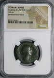 141 NGC Gen Faustina Sr Roman Empire Postumous AE As Ceres (26050901C)
