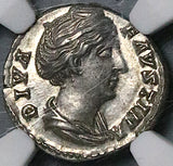 151 NGC Ch AU Faustina Sr Roman Empire Denarius Ceres Posthumous 5/5 5/5 (25042703C)
