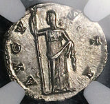 151 NGC Ch AU Faustina Sr Roman Empire Denarius Ceres Posthumous 5/5 5/5 (25042703C)