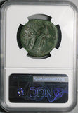 141 NGC Gen Faustina Sr Roman Empire Postumous AE Sestertius Pietas (26050903C)