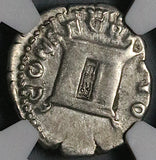 176 NGC Ch VF Faustina Jr Roman Empire Denarius Death Altar Marcus Aurelius (26070601C)