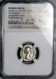 176 NGC Ch VF Faustina Jr Roman Empire Denarius Death Altar Marcus Aurelius (26070601C)