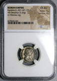 161 NGC Ch AU Faustina Jr Roman Empire Denarius Marcus Aurelius Hilaritas (25112803C)
