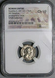 176 NGC Ch VF Faustina Jr Roman Empire Denarius Peacock Marcus Aurelius (26072603C)