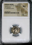 148 NGC AU Faustina Jr Roman Empire Denarius Pudicitia Marcus Aurelius (26060902C)