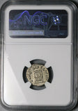 161 NGC VF Faustina Jr Roman Empire Denarius Baby Commodus on Throne (26051202C)