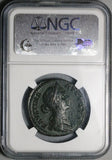 161 NGC Ch XF Faustina Jr Roman Empire Sestertius Baby Commodus Throne (24081706C)