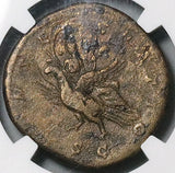 176 NGC F Faustina Jr Roman Empire RARE Posthumous Sestertius Eagle Flying Heaven (26072906C)