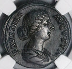 161 NGC XF Faustina Jr Roman Empire Sestertius Ceres Cista Basket Scepter (24100402C)