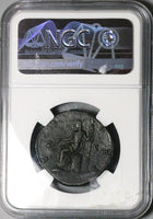 161 NGC XF Faustina Jr Roman Empire Sestertius Ceres Cista Basket Scepter (24100402C)