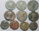 200s 300s Roman Empire Ten Double Denarii & AE3 Authentic Ancient Coins (24121511R)