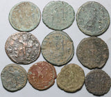 200s 300s Roman Empire Ten Double Denarii & AE3 Authentic Ancient Coins (24121511R)