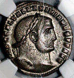 305 NGC Ch VF Galerius Follis Nummus Roman Empire Genius Heraclea Mint (26040401C)
