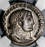 305 NGC Ch VF Galerius Follis Nummus Roman Empire Genius Heraclea Mint (26040401C)