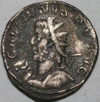 257 Gallienus Double Denarius Roman Empire VF Victory Germany Trophy (24121404R)