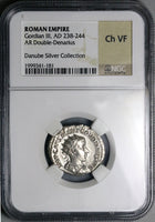 239 NGC Ch VF Gordian III Double Denarius Antoninianus Roman Empire Aequitas Equality (225040801C)