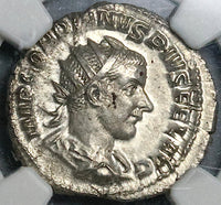 241 NGC Ch AU Gordian III Double Denarius Roman Empire Happy Laetitia Anchor (23060303C)