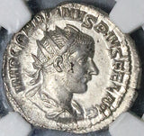 241 NGC Ch AU Gordian III Double Denarius Roman Empire Happy Laetitia Anchor (23060303C)