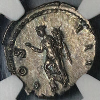 125 Hadrian NGC AU Roman Empire Denarius Annona Modius Grain Supply 4/5 4/5 (25080901D