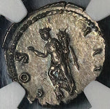 125 Hadrian NGC AU Roman Empire Denarius Annona Modius Grain Supply 4/5 4/5 (25080901D