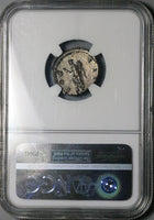125 Hadrian NGC AU Roman Empire Denarius Annona Modius Grain Supply 4/5 4/5 (25080901D