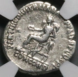 117 Hadrian NGC VF Roman Empire Denarius Concord Superb Portrait (26031901C)