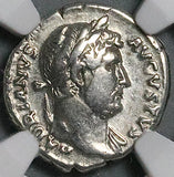 132 NGC VF Hadrian Roman Empire Denarius Felicitas Good Luck Goddess (26031903C)