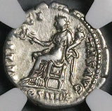 132 NGC VF Hadrian Roman Empire Denarius Felicitas Good Luck Goddess (26031903C)