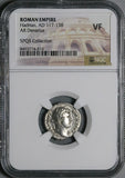 132 NGC VF Hadrian Roman Empire Denarius Felicitas Good Luck Goddess (26031903C)