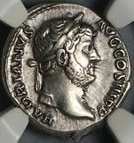 134 NGC Ch VF Hadrian Roman Empire Denarius Victory Legion Triumph (24120302C)
