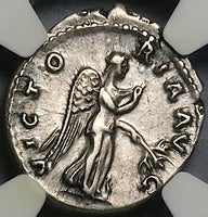134 NGC Ch VF Hadrian Roman Empire Denarius Victory Legion Triumph (24120302C)