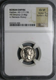134 NGC Ch VF Hadrian Roman Empire Denarius Victory Legion Triumph (24120302C)