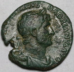 119 Hadrian Roman Empire AE As Pietas Altar Piety Loyalty (24121402R)