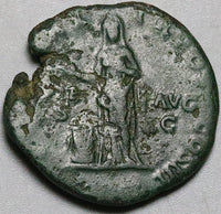 119 Hadrian Roman Empire AE As Pietas Altar Piety Loyalty (24121402R)