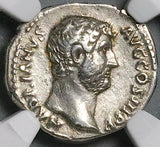 123 NGC Ch VF Hadrian Roman Empire Denarius Asia Rare Travel Series (25110601C)