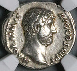 123 NGC Ch VF Hadrian Roman Empire Denarius Asia Rare Travel Series (25110601C)