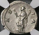 123 NGC Ch VF Hadrian Roman Empire Denarius Asia Rare Travel Series (25110601C)